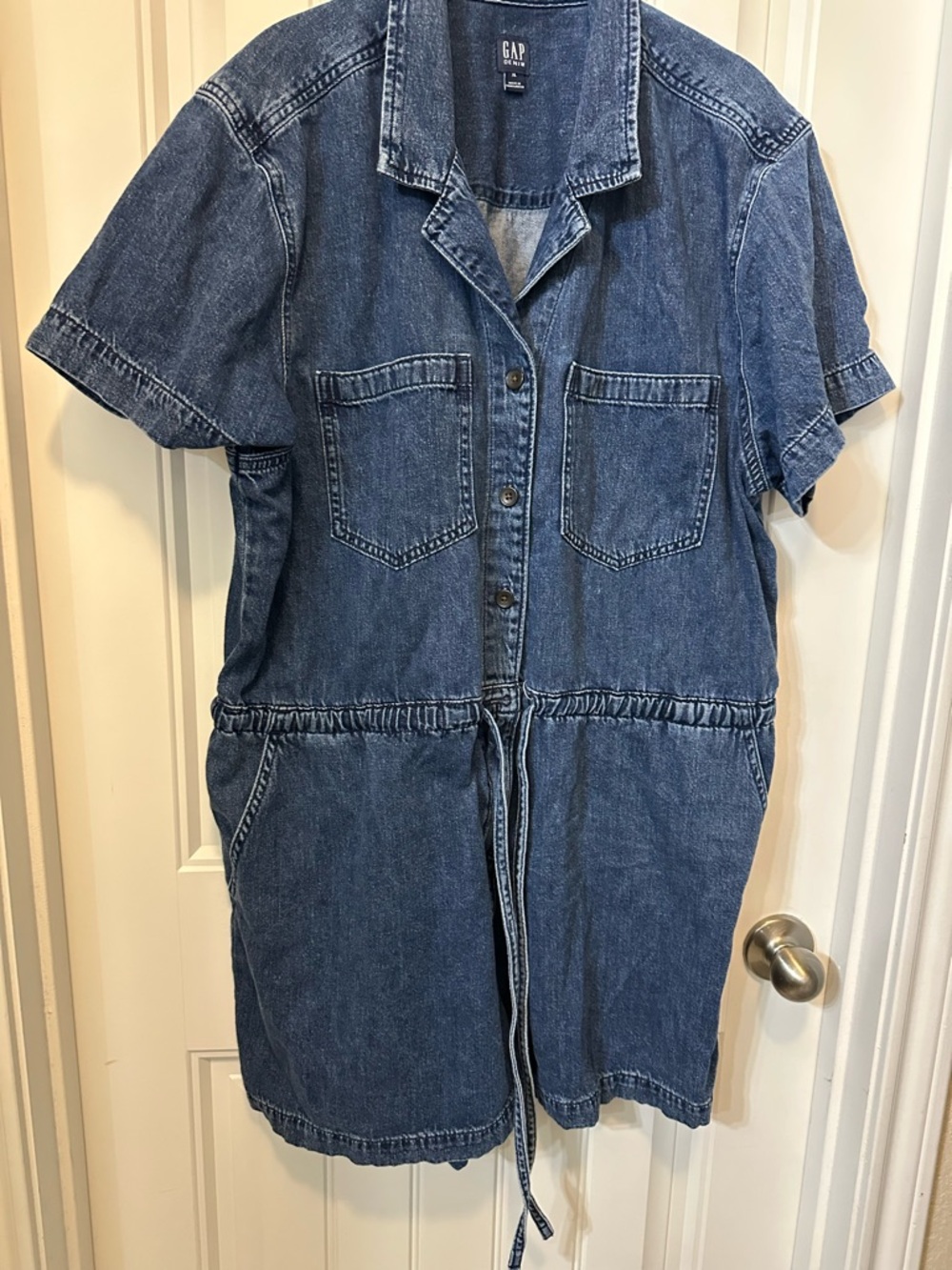 GAP Light and Dark Blue Denim Romper